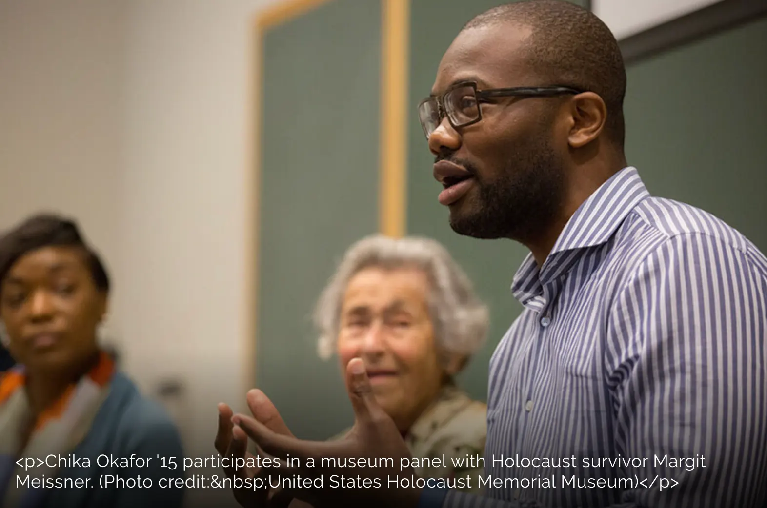 Chika Okafor at Holocaust Museum panel